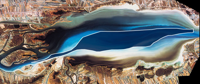 Photo prise par satellite du lac Saint-Pierre